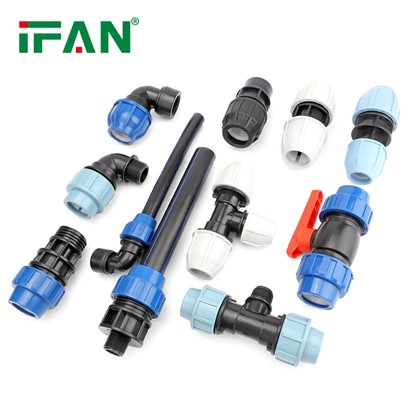 Alsó menetes PP kompressziós csatlakozó HDPE csövekhez